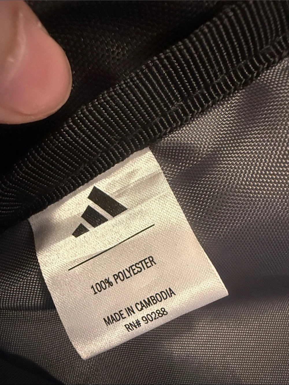 adidas Black Logo Front Pocket Backpack
